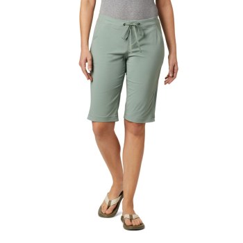 Columbia Anytime Outdoor Long, Pantalones Cortos Verdes Claro Para Mujer | 875401-HWN